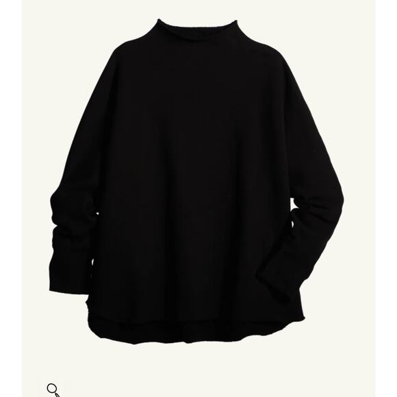 Frank & Elieen Women's Mock Neck Pullover Sweater Long Sleeve Black Size M NWOT - Picture 3 of 10